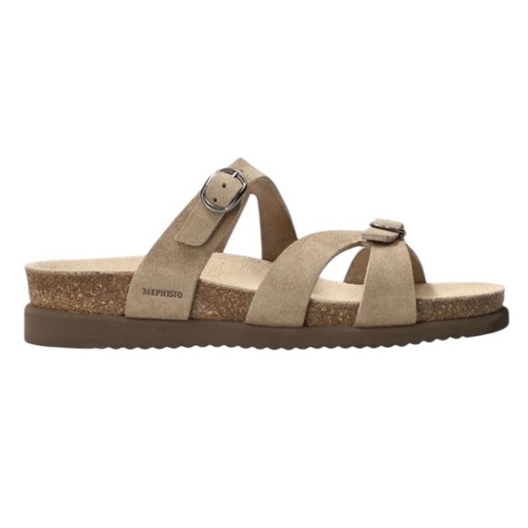 MEPHISTO HANNEL SANDALS WARM GREY VELOUR Size 38 - Picture 12 of 13